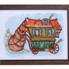 DIY Cross Stitch Kit "Snail with a house" 12.6x8.7 in / 32.0x22.0 cm