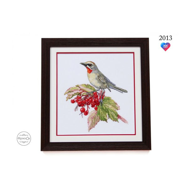 DIY Cross Stitch Kit "Nightingale" 7.9x8.7 in / 20.0x22.0 cm