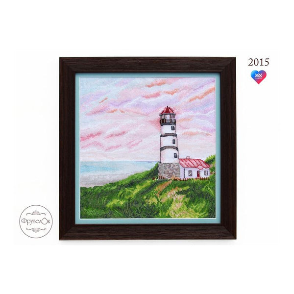 DIY Cross Stitch Kit "Lighthouse" 9.1x9.8 in / 23.0x25.0 cm