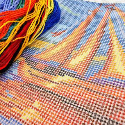 DIY Needlepoint Kit "Sunsetting" 14.2"x18.5"