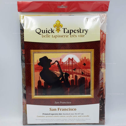 DIY Needlepoint Kit "San Francisco" 14.2"x18.5"