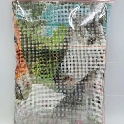 Needlepoint Kit "Graceful Pair" 19.7"x31.5"