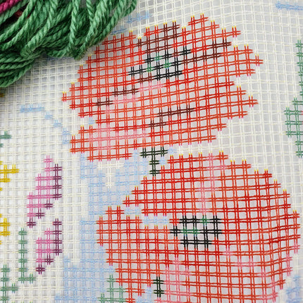 DIY Needlepoint Kit "Poppies" 10.6"x14.2"
