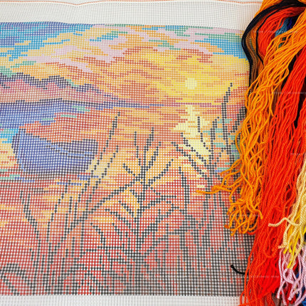 DIY Needlepoint Kit "Sunset" 14.2"x18.5"