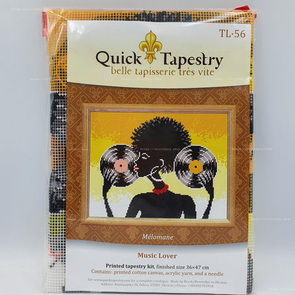 DIY Needlepoint Kit "Music Lover" 14.2"x18.5"