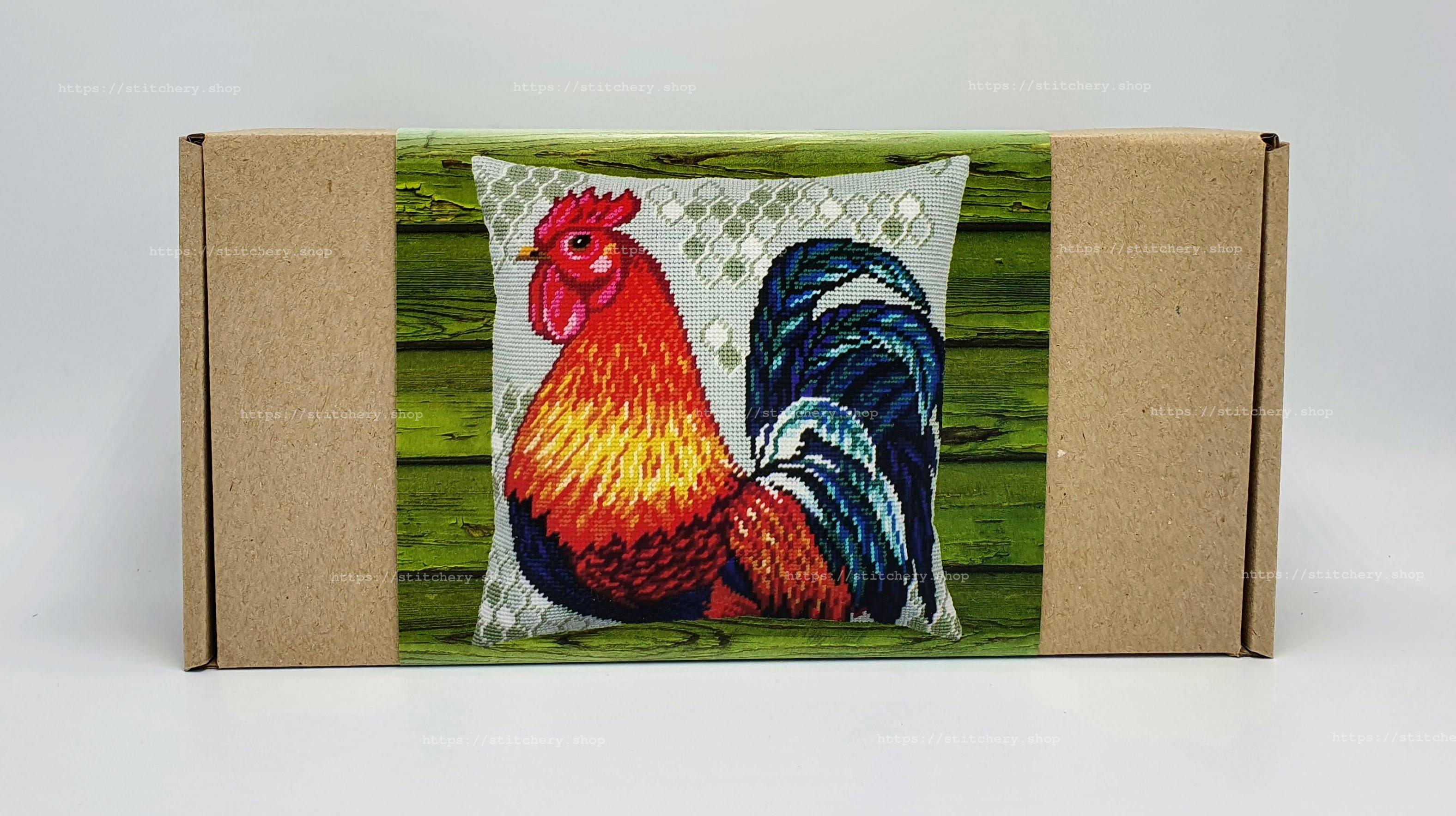 Chicken Needlepoint Pillows