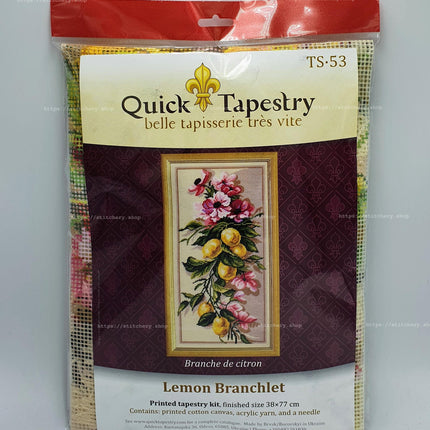 DIY Needlepoint Kit "Lemon Branchlet" 15.0"x30.3"