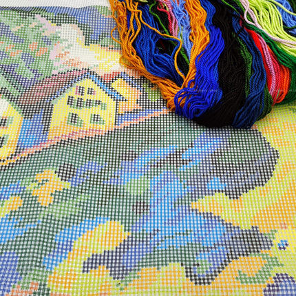 DIY Needlepoint Kit "Houses at Murnau" 14.2"x18.5"