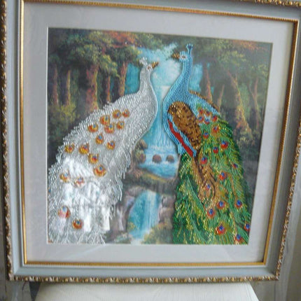 Canvas for bead embroidery "Rivals" 11.8"x11.8" / 30.0x30.0 cm