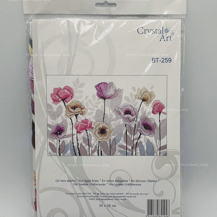 Counted Cross Stitch Kit "On thin stems"