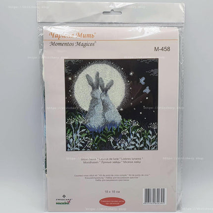 DIY Counted Cross Stitch Kit "Moon hares"