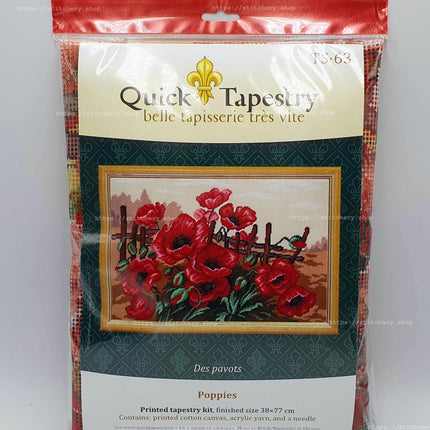 Needlepoint Kit "Poppies" 19.7"x31.5"