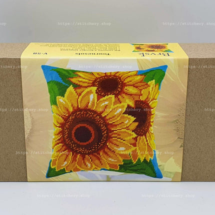 Needlepoint Pillow Kit "Sunflowers"