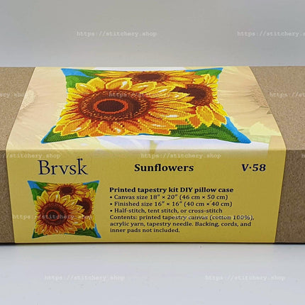 Needlepoint Pillow Kit "Sunflowers"