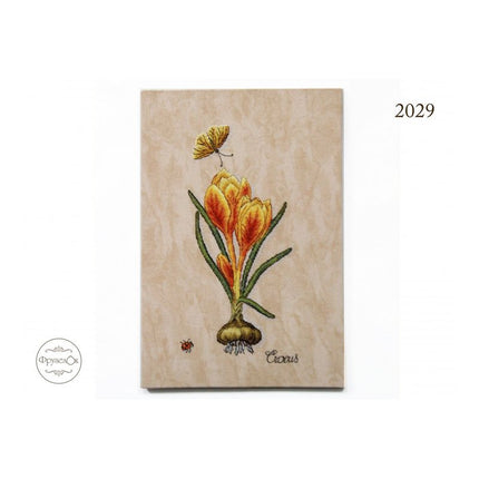 DIY Cross Stitch Kit "Crocus" 5.9x11.8 in / 15.0x30.0 cm