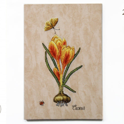DIY Cross Stitch Kit "Crocus" 5.9x11.8 in / 15.0x30.0 cm