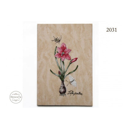 DIY Cross Stitch Kit "Zephyranthes" 5.9x11.0 in / 15.0x28.0 cm