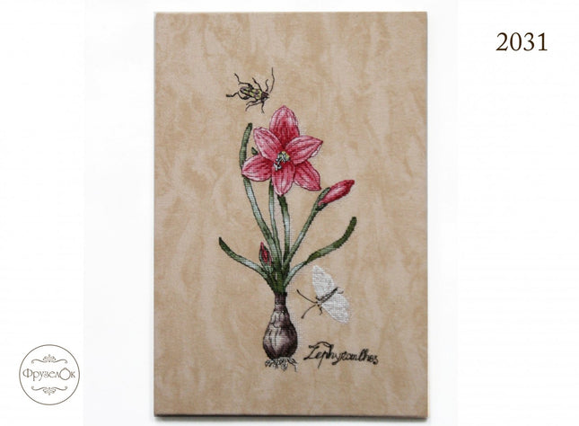 DIY Cross Stitch Kit "Zephyranthes" 5.9x11.0 in / 15.0x28.0 cm