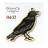 DIY Cross stitch kit on wood "Raven" 4.3x4.3 in / 11.0x11.0 cm