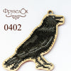 DIY Cross stitch kit on wood "Raven" 4.3x4.3 in / 11.0x11.0 cm