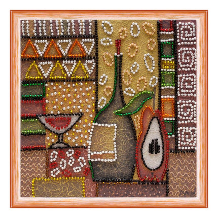 DIY Bead Embroidery Kit "Kitchen – 2"  5.9"x5.9" / 15.0x15.0 cm