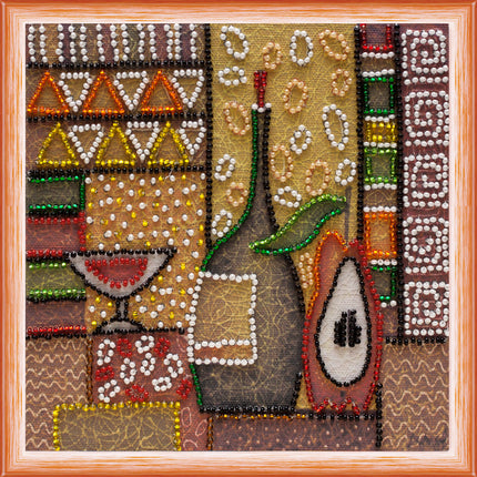 DIY Bead Embroidery Kit "Kitchen – 2"  5.9"x5.9" / 15.0x15.0 cm
