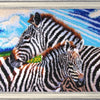 DIY Bead Embroidery Kit "Zebras" 9.4"x12.6" / 24.0x32.0 cm
