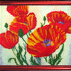 DIY Bead Embroidery Kit "Sunny Poppies" 9.8"x12.2" / 25.0x31.0 cm