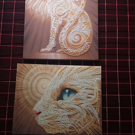 DIY Bead Embroidery Kit "Latte" 13.4"x10.6" / 34.0x27.0 cm