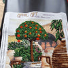 Canvas for bead embroidery "Mandarin Tree" 7.9"x7.9" / 20.0x20.0 cm