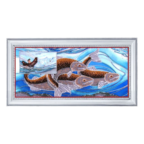 DIY Bead Embroidery Kit "Element of Water" 6.7"x15.0" / 17.0x38.0 cm