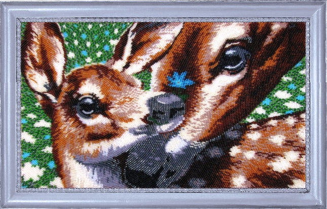 DIY Bead Embroidery Kit "Roes" 8.7"x14.6" / 22.0x37.0 cm