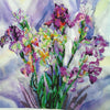 Canvas for bead embroidery "Aquarelle Irises" 11.8"x11.8" / 30.0x30.0 cm
