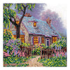 Canvas for bead embroidery "Fairytale House" 7.9"x7.9" / 20.0x20.0 cm