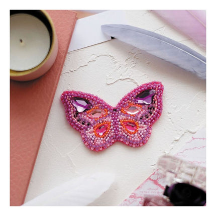 Beadwork kit for creating brooch "Purple"