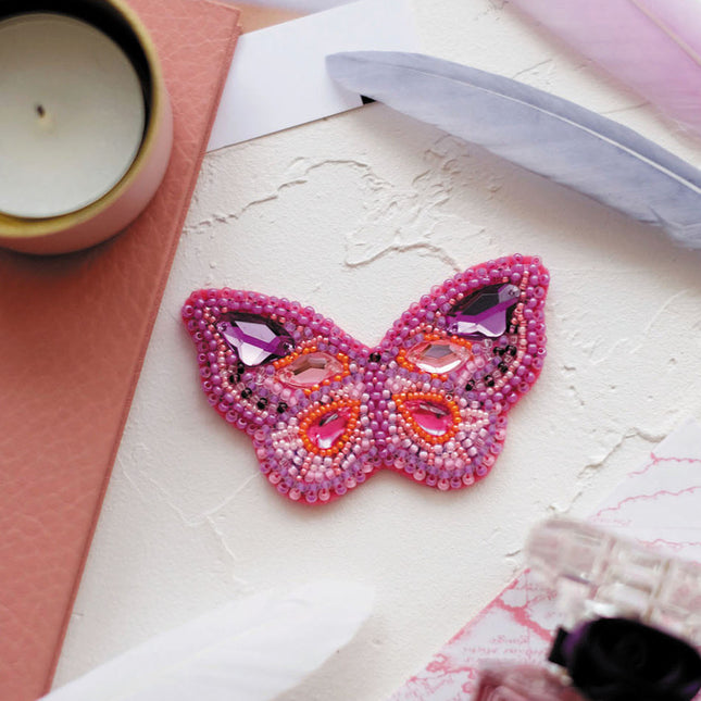 Beadwork kit for creating brooch "Purple"
