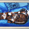 DIY Bead Embroidery Kit "Sleeping Kitties" 9.8"x13.4" / 25.0x34.0 cm