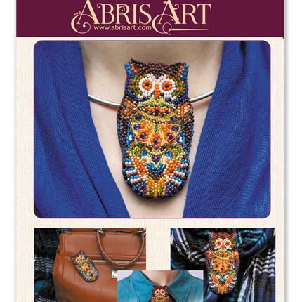 Beadwork kit for creating brooch "Owl"