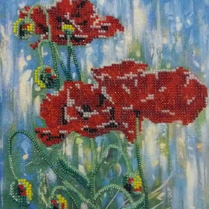 Canvas for bead embroidery "Morning Dew" 7.9"x7.9" / 20.0x20.0 cm