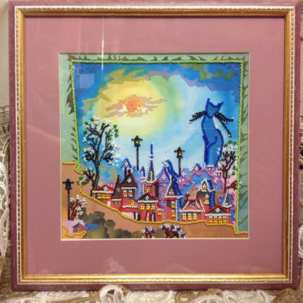 Canvas for bead embroidery "The Keeper of Dreams" 7.9"x7.9" / 20.0x20.0 cm