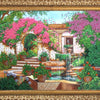 Bead DIY Embroidery Kit "Courtyard with the Fountane" 12.2"x20.9"/ 31.0x53.0 cm