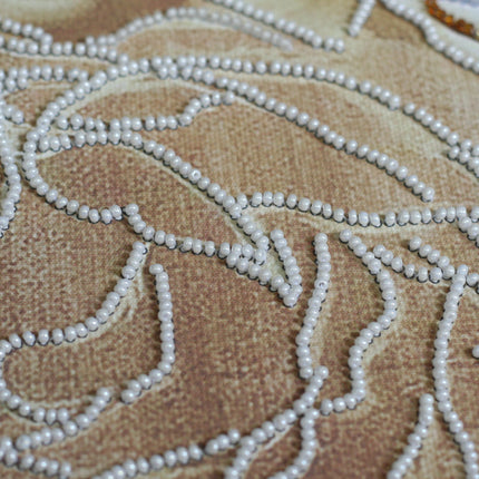DIY Bead Embroidery Kit "Peony" 11.8"x12.8" / 30.0x32.5 cm