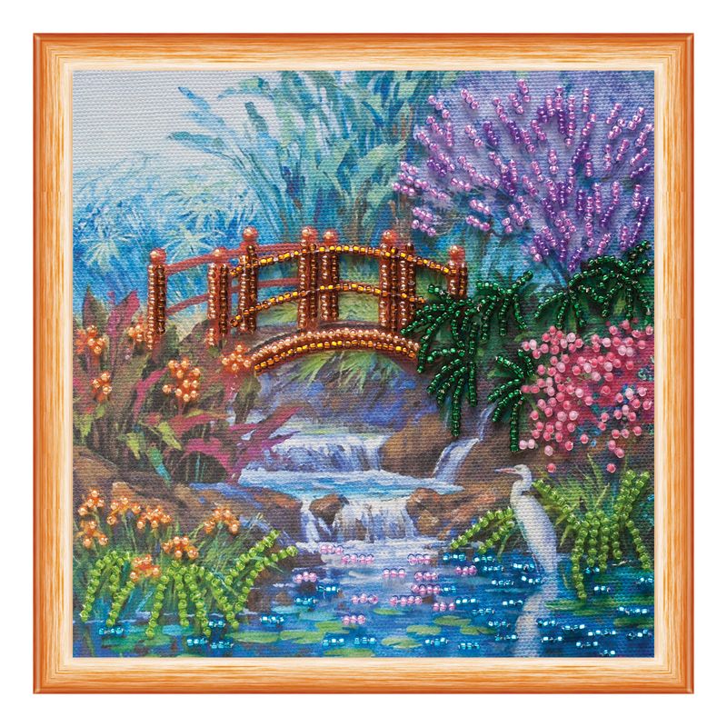 DIY Bead Embroidery Kit "In a brushwood"  5.9"x5.9" / 15.0x15.0 cm