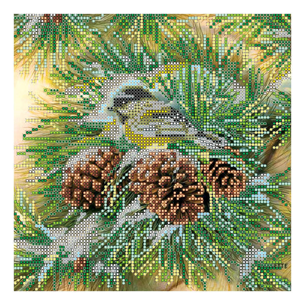 Canvas for bead embroidery "Frosty Morning" 7.9"x7.9" / 20.0x20.0 cm