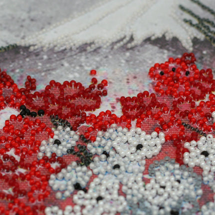 DIY Bead Embroidery Kit "Hanami" 9.8"x13.8" / 25.0x35.0 cm