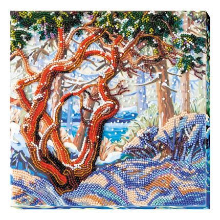 DIY Bead Embroidery Kit "First snow"