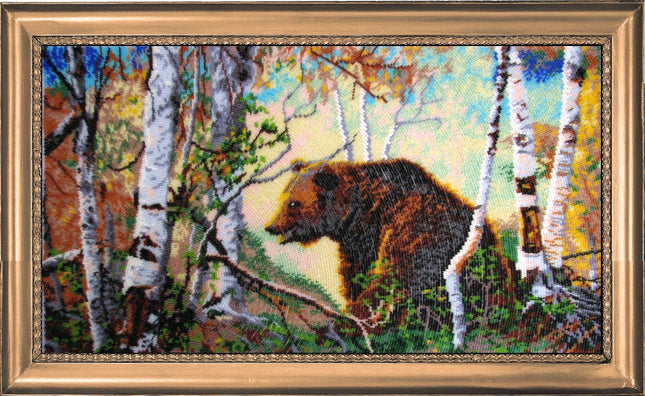 DIY Bead Embroidery Kit "Bear" 11.8"x21.3" / 30.0x54.0 cm
