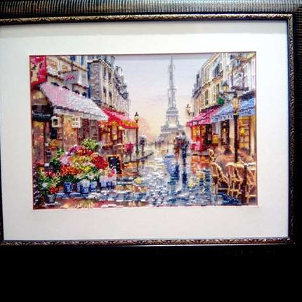 DIY Bead Embroidery Kit "After the rain" 13.8"x9.4" / 35.0x24.0 cm