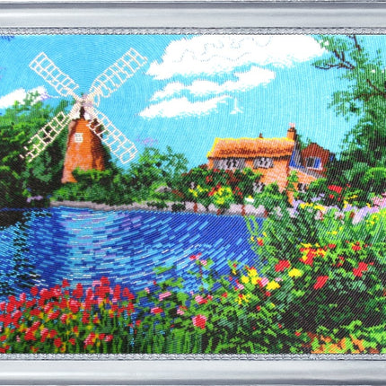 Bead DIY Embroidery Kit "Old Mill" 14.2"x19.3"/ 36.0x49.0 cm