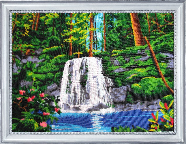 Bead DIY Embroidery Kit "Waterfall" 13.8"x18.9"/ 35.0x48.0 cm